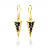 Small diamond triangle earrings - SDE4YB_0