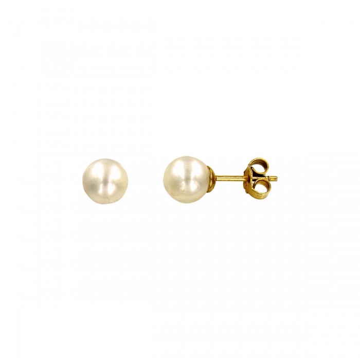 Σκουλαρίκια χρυσά 14Κ με μαργαριτάρι - MRS1002