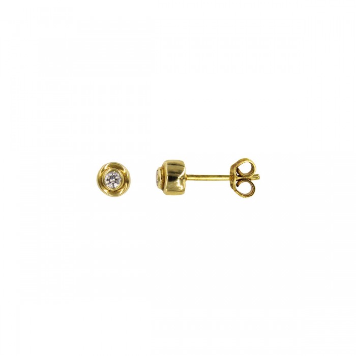 Σκουλαρίκια χρυσά 14Κ με ζιργκόν πέτρες - S1063
