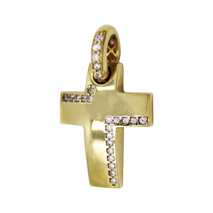 Γυναικείος χρυσός σταυρός 14Κ - ST1129