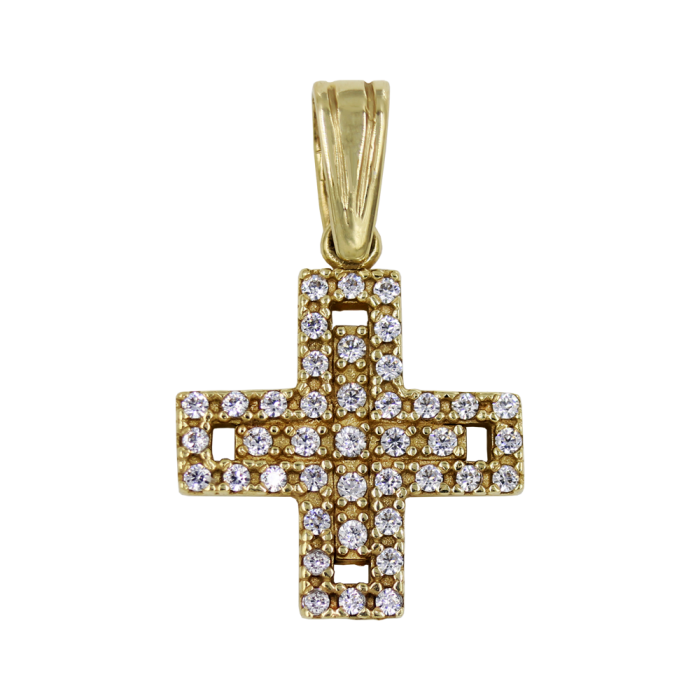 Γυναικείος χρυσός σταυρός 14Κ - ST1369