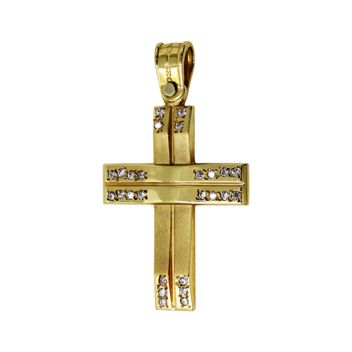 Γυναικείος χρυσός σταυρός 14Κ - ST1136