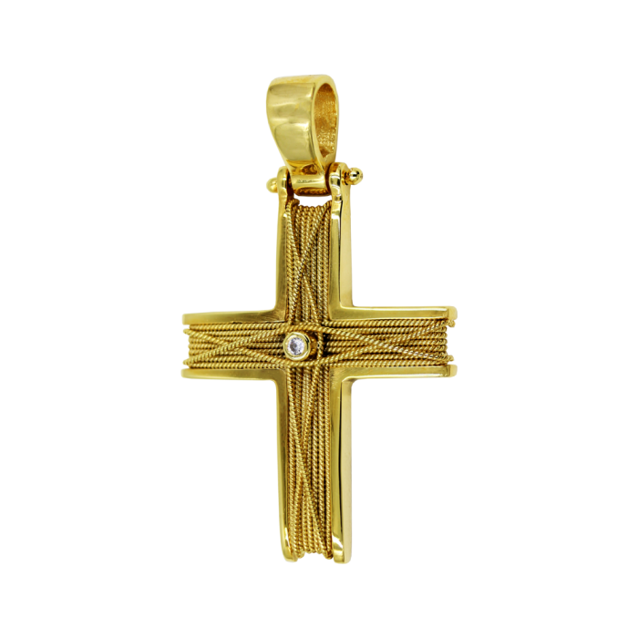 Γυναικείος χρυσός σταυρός 14Κ - ST1131