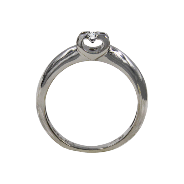 Μονόπετρο δαχτυλίδι λευκόχρυσο 14Κ - MD4841