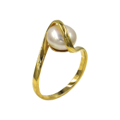 Δαχτυλίδι χρυσό 14Κ με μαργαριτάρι - MRD2064_0