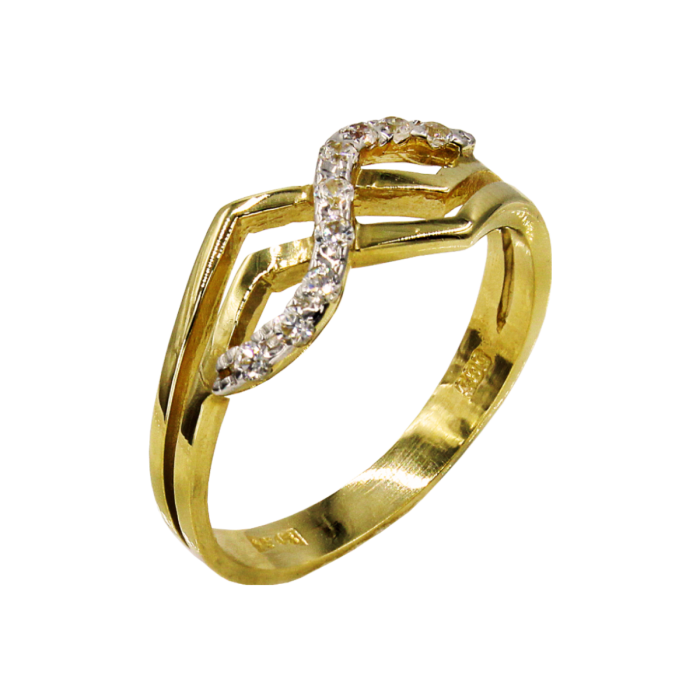 Δαχτυλίδι χρυσό με ζιργκόν πέτρες 14Κ - D1016