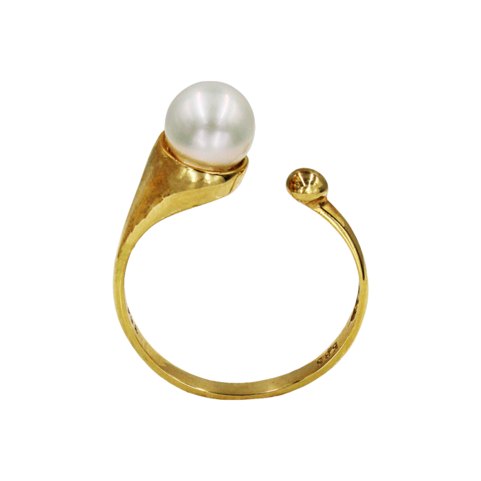 Δαχτυλίδι χρυσό 14Κ με μαργαριτάρι - MRD1189