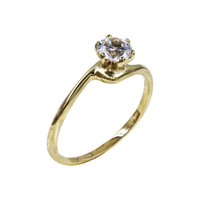 Μονόπετρο Δαχτυλίδι Χρυσό 14Κ - MD5105