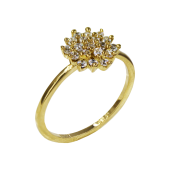 Δαχτυλίδι Χρυσό Με Ζιργκόν Πέτρες 14Κ - D1062K_0