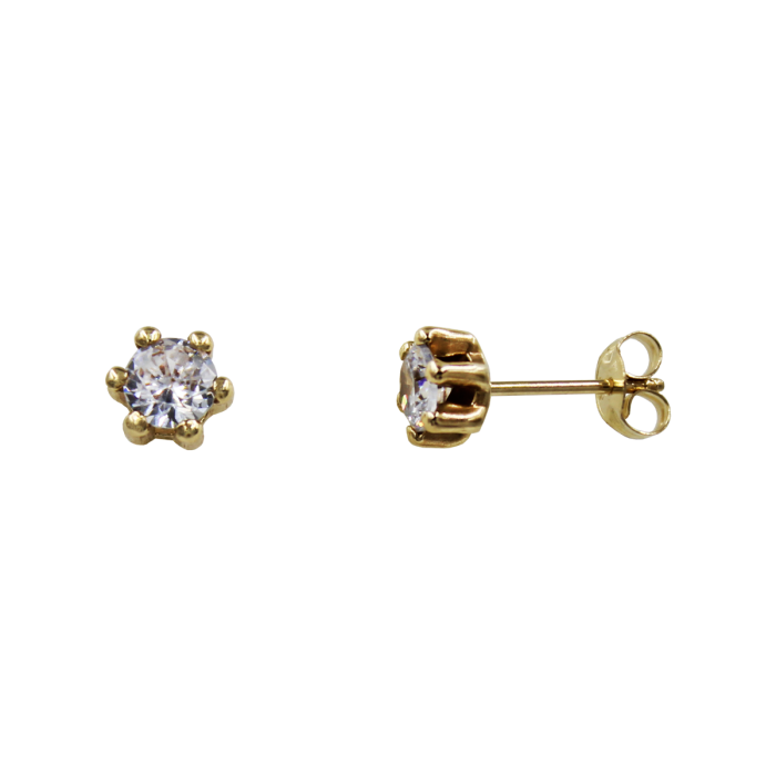 Σκουλαρίκια Χρυσά 14Κ Με Ζιργκόν Πέτρες - S1194