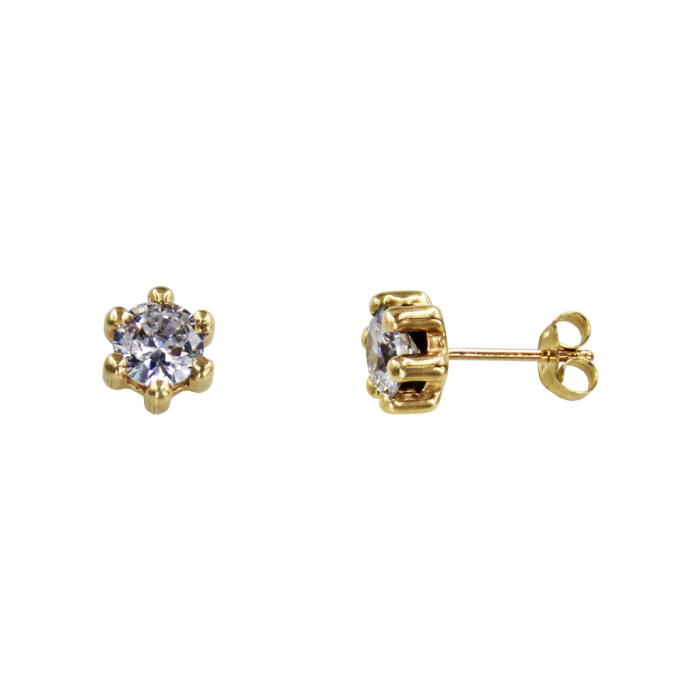 Σκουλαρίκια Χρυσά 14Κ Με Ζιργκόν Πέτρες - S1195