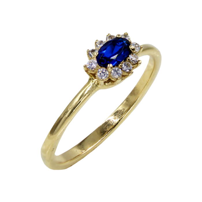 Δαχτυλίδι Ροζέτα Χρυσό Με Ζιργκόν Πέτρες 14Κ - D1105