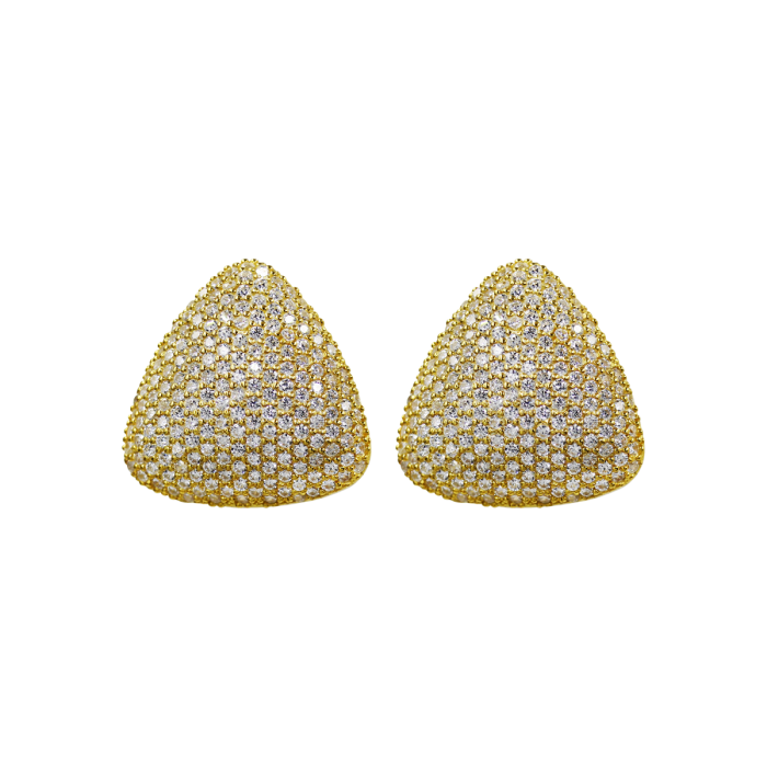 Σκουλαρίκια Ασημένια Shiny Triangle - SLV1069