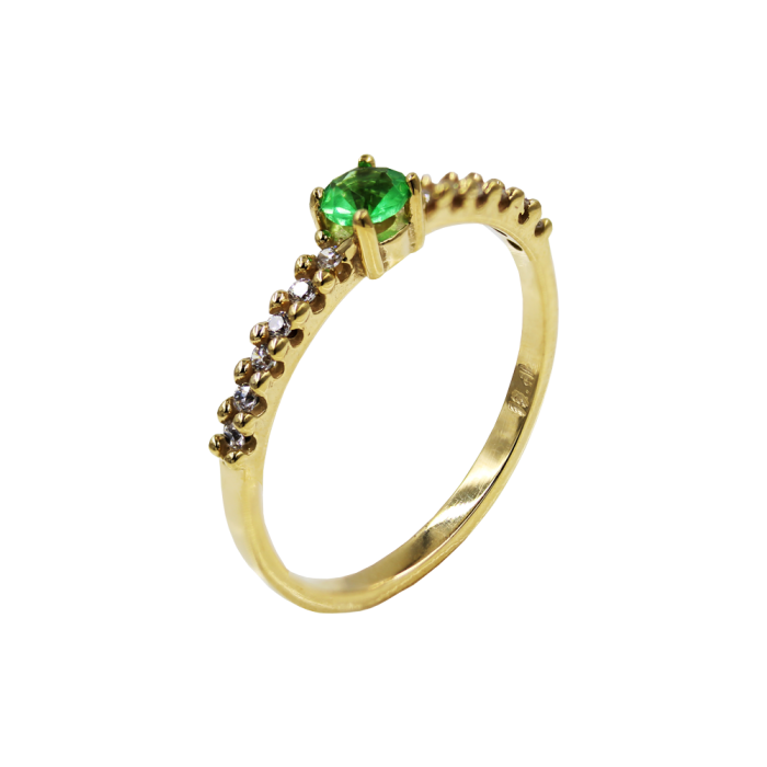 Δαχτυλίδι Χρυσό Με Ζιργκόν Πέτρες 14Κ - D1080