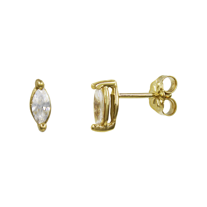Σκουλαρίκια Χρυσά 14Κ Με Ζιργκόν Πέτρες - S1218
